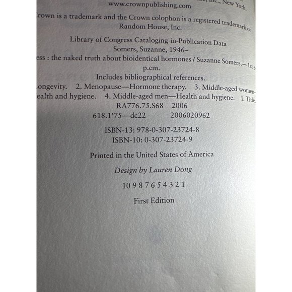 Suzanne Summers Book (Ageless) 1st edition Hardcover signed - Picture 4 of 8